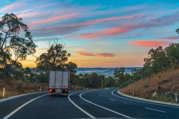 Winter Sunrise over the Australian countryside on the outskirts of Blayney