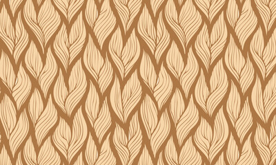 Cozy Braided Leaves and Knit Sweater Seamless Pattern