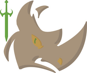 Rhino Day vector illustration.