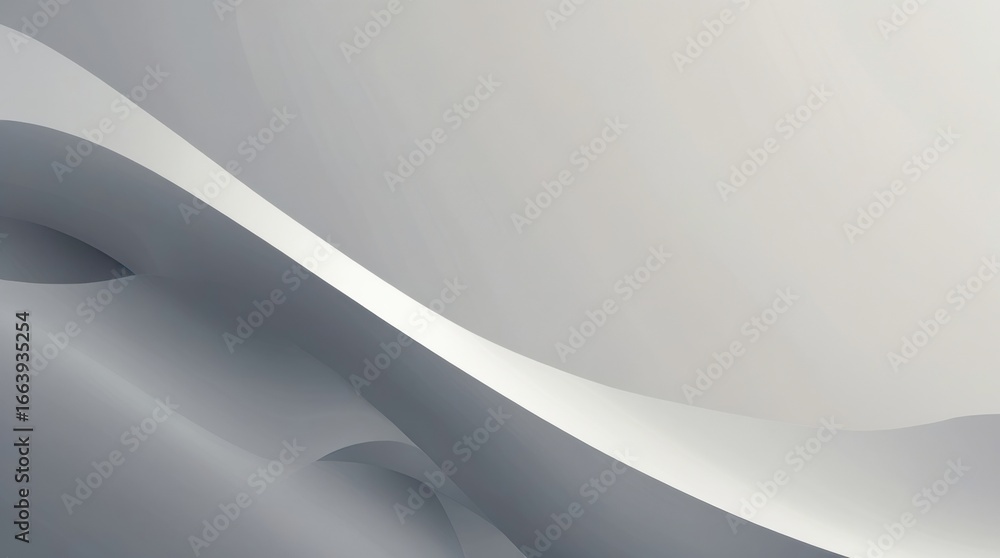 Poster abstract curvilinear design: the image presents a serene composition featuring smooth, flowing lines