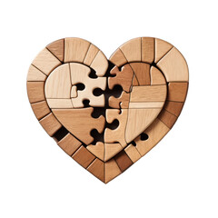 Wooden Puzzle Heart: A Symbol of Fragmented Love