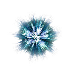 Abstract Artistic Explosion A Burst of Color and Energy on a White Background