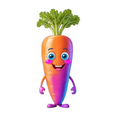 Happy Carrot Cartoon Character