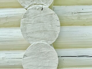 traditional log house corner constructed with interlocking wooden logs using the classic technique