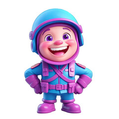 Cheerful of a Smiling Astronaut
