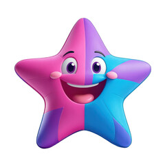 Joyful Two-Toned Star Character
