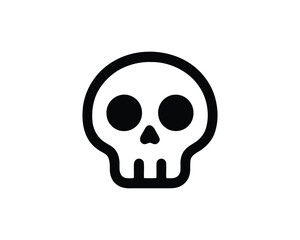 Stylized Skull Vector Icon in Modern Graphic Design