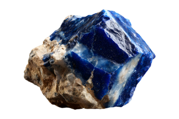 Lapis lazuli stone. isolated object, transparent background
