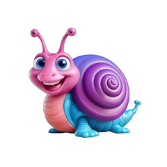 Adorable Cartoon Snail