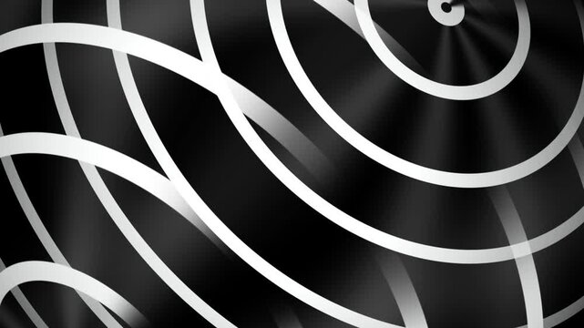 4K Futuristic green neon glowing tunnel hi-tech motion on black background. Technology Focus AI Zoom Design Element Background .