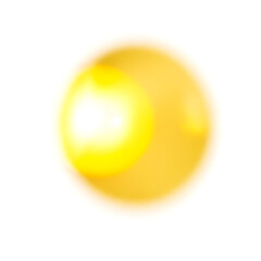 Obraz premium Abstract yellow sphere A soft, blurred glow against a white background, evoking warmth and energy