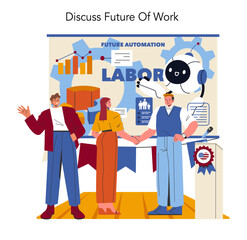 Labor Day. Flat Vector Illustration