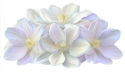 Naklejka premium Soft Pastel Flowers with Delicate Petals and Subtle Colors