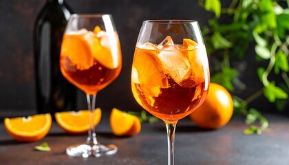 Refreshing Aperol Spritz Cocktail, Aromatic Zest with Citrus Infusion