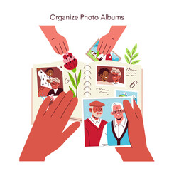 Organizing Photo Albums with Family Memories