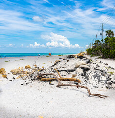 The Remains of Manasota Key Road After Hurrican Damage, Blind Pass Beach, Englewood, Florida, USA
