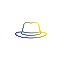 Pixel Art Fedora: Minimalist Hat Design, Vector Illustration, Fashion Accessory