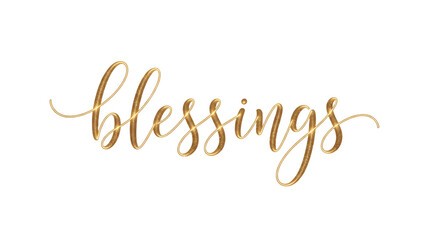 Golden Blessings Calligraphy on Black