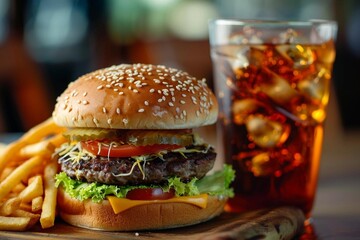 hamburger and cola