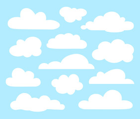 clouds blue sky cloud collection graphic vector