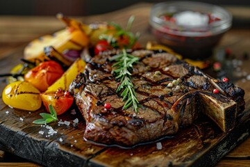 lamb chops with vegetables