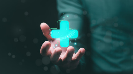 The concept of health care that everyone can access easily with internet technology to access fast...