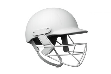 Naklejka premium Cricket helmet ensuring player safety with its protective grill, isolated on transparent background, ready for image editing