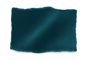 Ripped piece of teal paper creating a textured, customizable backdrop with a transparent background