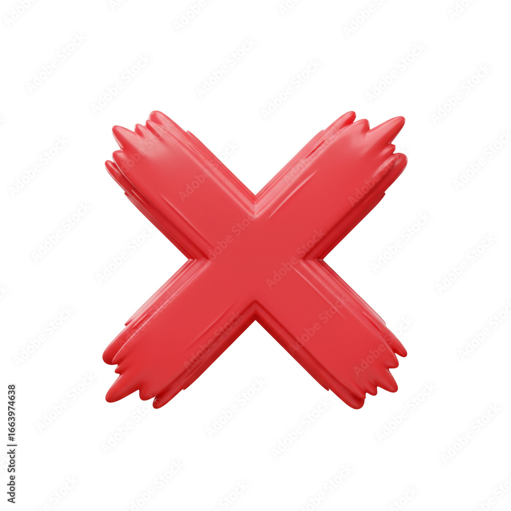 Poster a vibrant, three-dimensional rendering showcases a bold, red '' symbol, meticulously crafted with a 