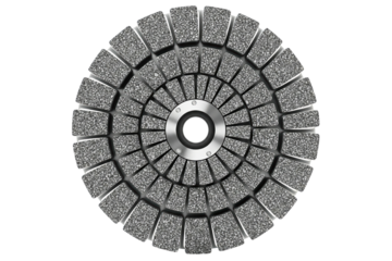 Diamond segmented grinding wheel disc for stone and concrete isolated on a transparent background