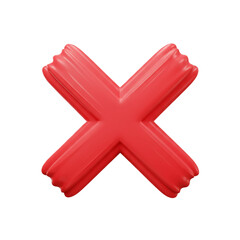 Fototapeta premium A vibrant, bold, and eye-catching symbol, rendered in a three-dimensional style, stands out against a stark black background, emphasizing rejection.