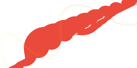  red wavy smooth line scalloped edges crossing a with Dynamic Red Wave with Intersecting Light Patterns  white background.