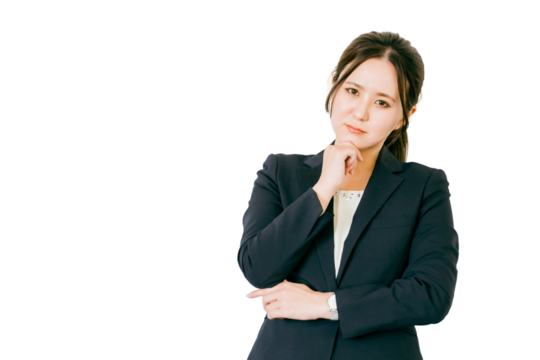 悩むビジネスウーマン（困る・考える・トラブル・疲れ）
