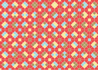 幾何学的なタイル模様 背景