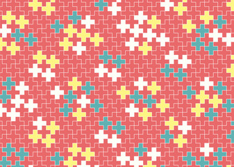 幾何学的なタイル模様 背景