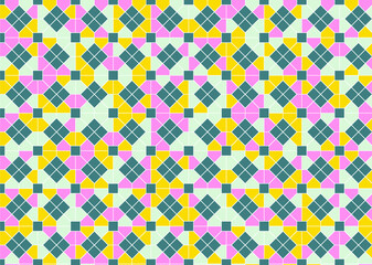 幾何学的なタイル模様 背景