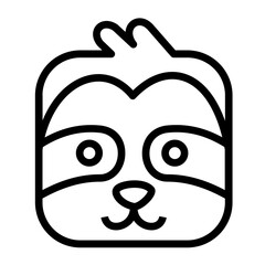 sloth animal icon design