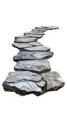 Stone pathway isolated on transparent background