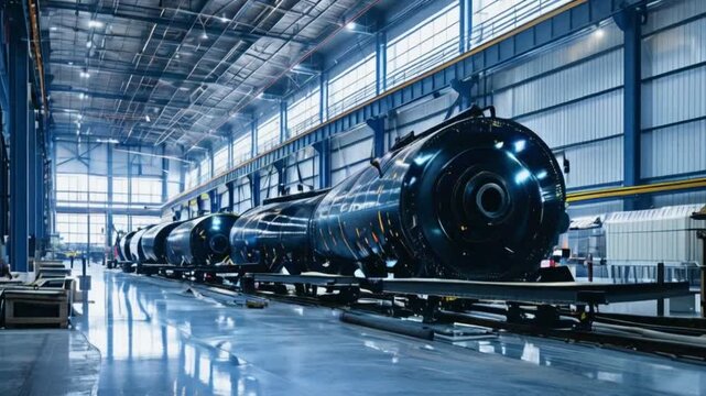 A symphony of steel and efficiency, these tanks silently perform their role, ensuring the seamless flow of materials within the indoor industrial environment.