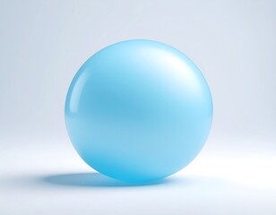 Fototapeta premium Light blue sphere on a white background