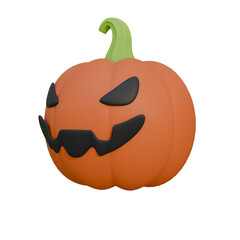3D Rendered Spooky Jack-o'-lantern A Festive Halloween Pumpkin Concept for Decorations