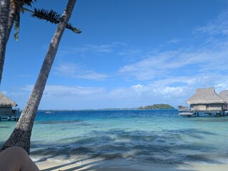 Bora bora, bora, tahiti, polynesie française, la plage