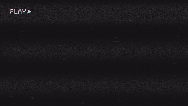 Old damaged VHS tape playing overlay. 4k video