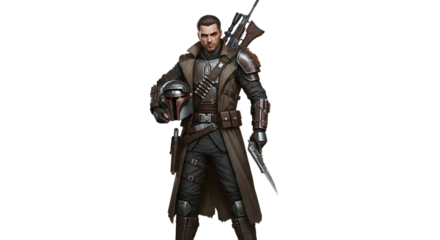 Armored Bounty Hunter Illustration