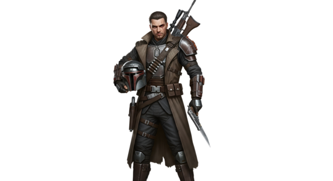 Armored Bounty Hunter Illustration