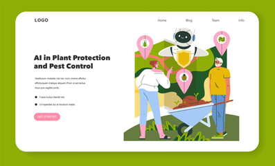 AI in Plant Protection and Pest Control Illustration