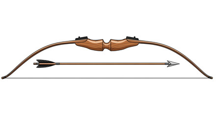 Isolated Bow and Arrow Vector Illustration