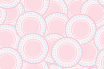 Naklejka premium Seamless Circle Pastel Pink and Blue Dotted Pattern Vector 