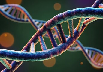 Detailed DNA Molecule Structure Illustration for Science and Medical Concepts
