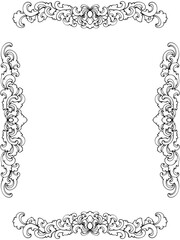 frame with floral ornament